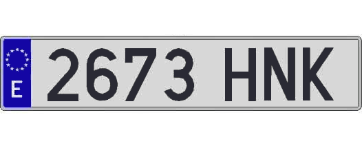 2673HNK matricula larga
