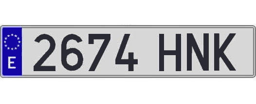 2674HNK matricula larga