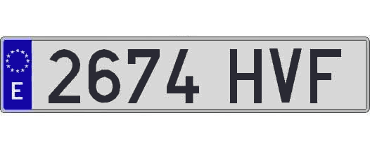 2674HVF matricula larga