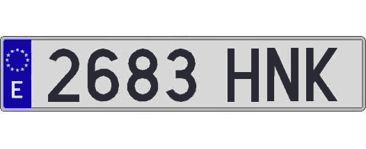 2683HNK matricula larga