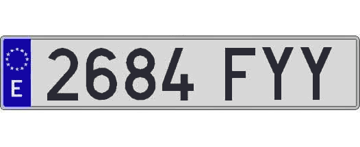 2684FYY matricula larga