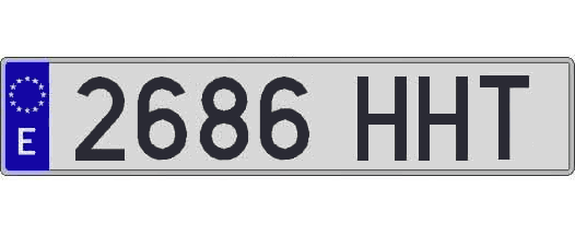 2686HHT matricula larga