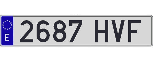 2687HVF matricula larga