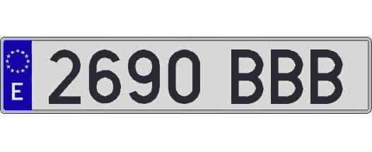 2690BBB matricula larga