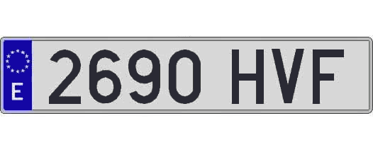 2690HVF matricula larga