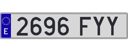 2696FYY matricula larga