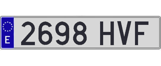 2698HVF matricula larga