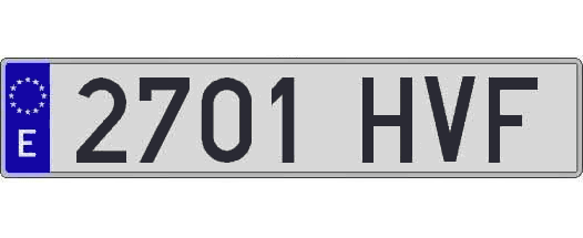 2701HVF matricula larga