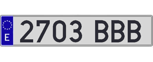 2703BBB matricula larga