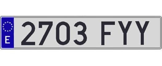 2703FYY matricula larga