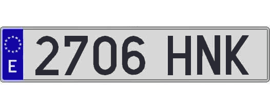 2706HNK matricula larga