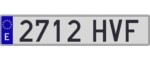 2712HVF matricula larga