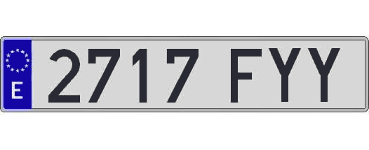 2717FYY matricula larga
