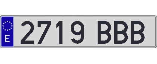 2719BBB matricula larga