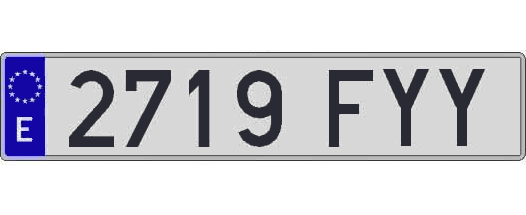 2719FYY matricula larga