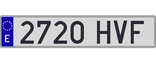 2720HVF matricula larga