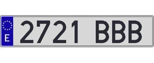 2721BBB matricula larga