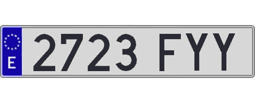 2723FYY matricula larga