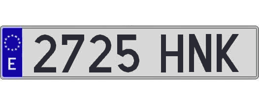 2725HNK matricula larga