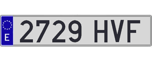 2729HVF matricula larga