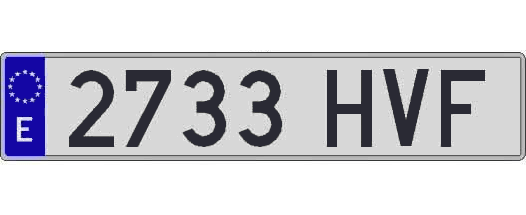 2733HVF matricula larga