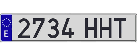 2734HHT matricula larga