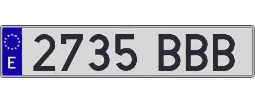 2735BBB matricula larga