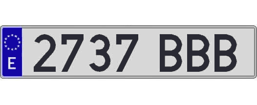 2737BBB matricula larga