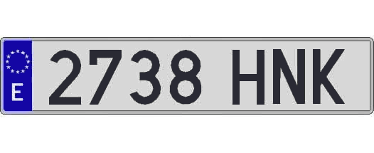 2738HNK matricula larga