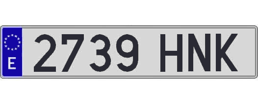 2739HNK matricula larga