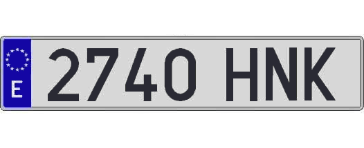 2740HNK matricula larga