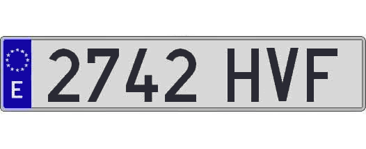2742HVF matricula larga