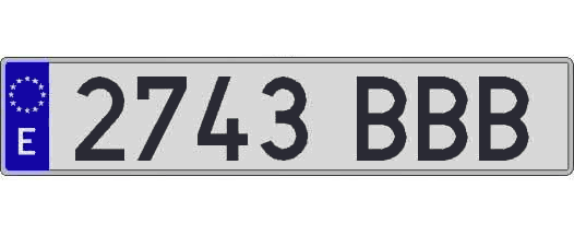 2743BBB matricula larga