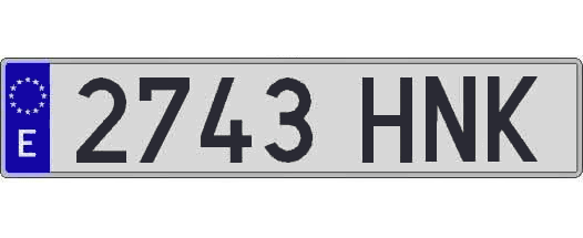 2743HNK matricula larga