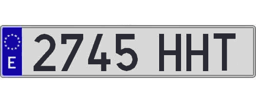 2745HHT matricula larga