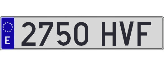 2750HVF matricula larga