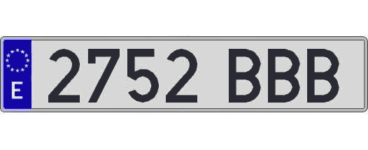 2752BBB matricula larga