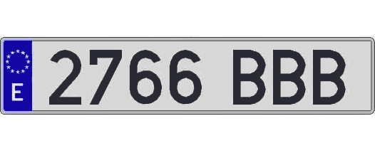 2766BBB matricula larga