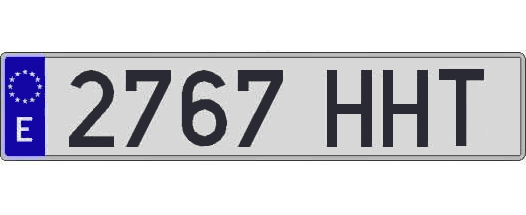 2767HHT matricula larga