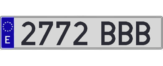 2772BBB matricula larga