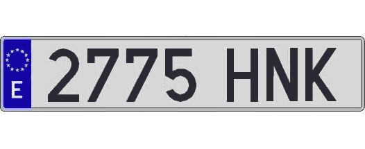 2775HNK matricula larga