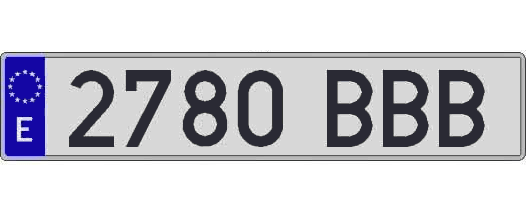 2780BBB matricula larga