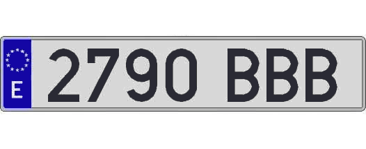 2790BBB matricula larga