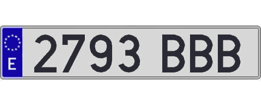 2793BBB matricula larga