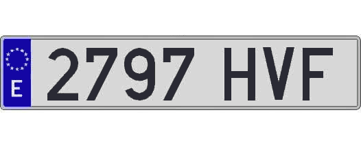 2797HVF matricula larga