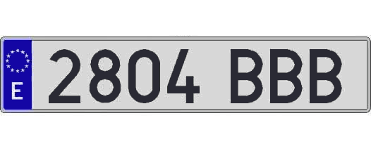 2804BBB matricula larga