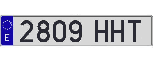 2809HHT matricula larga