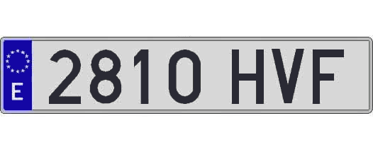 2810HVF matricula larga