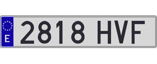 2818HVF matricula larga