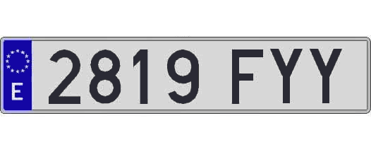 2819FYY matricula larga